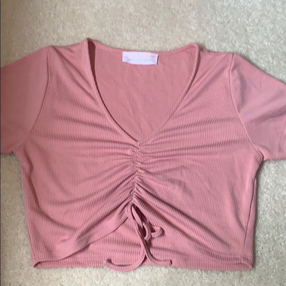 light pink crop top